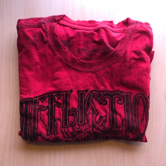 Affliction vintage t-shirt with black felt letters - Picture 2 of 4